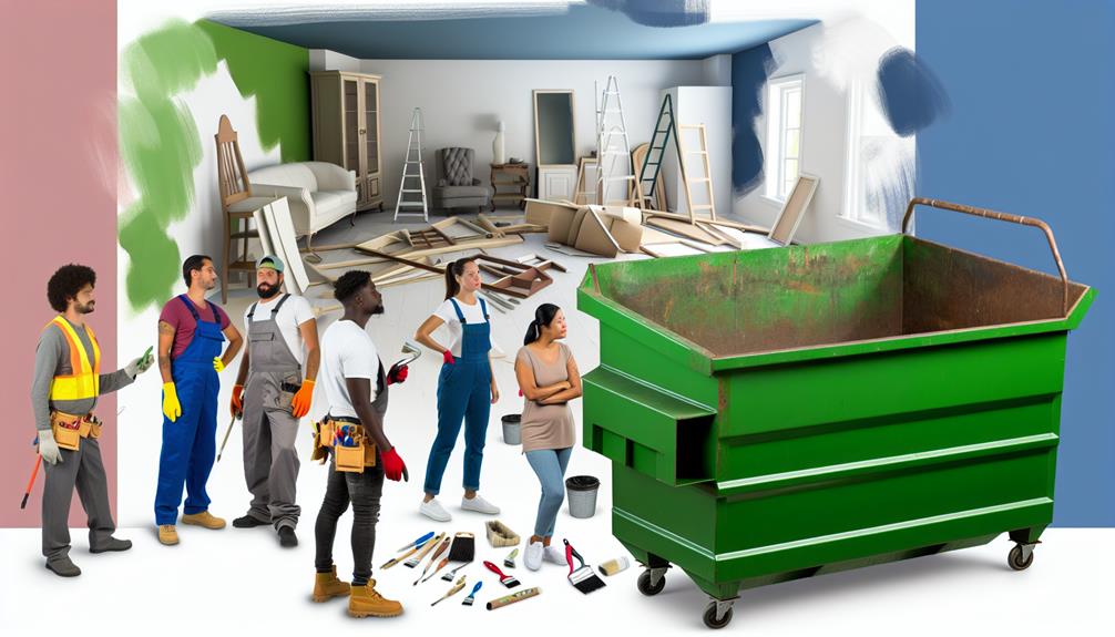 dumpster rental streamlines home renovation
