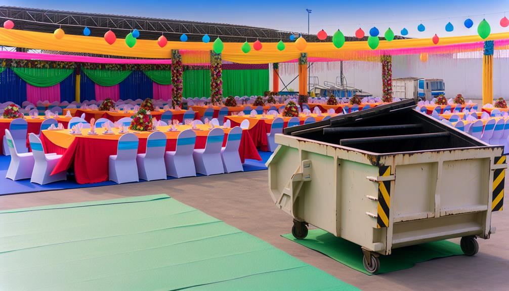 event planning dumpster rental